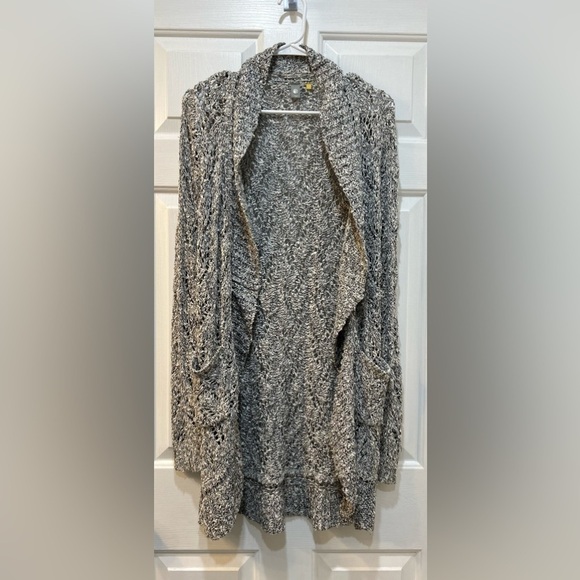 Anthropologie Knitted & Knotted Emmaline Tie Front Marled Cardigan Sweater Sz S - Picture 3 of 11